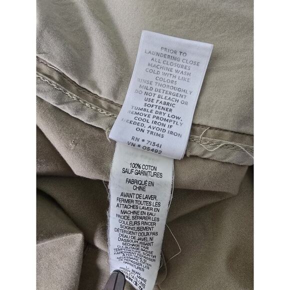 LL Bean Men's‎ Classic Beige Khaki Long Trench Raincoat Large Neutral - Picture 10 of 10